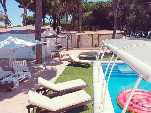 Casa en parcela compartida.